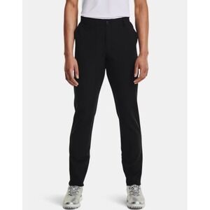 NWT Under Armour Links Drive Pants Women's 14 Black Performance Stretch Golf $69